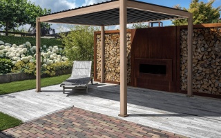 Pergola Tarasowa Aluminiowa MIRADOR 111 Deluxe 3x4 m Dąb Wiśniowy