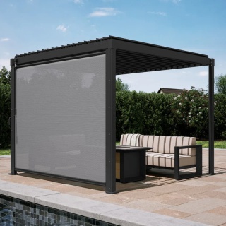 Roleta Opuszczana do Pergoli 3 m MIRADOR Solid i Basic Antracyt