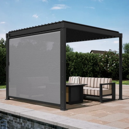 Roleta Opuszczana do Pergoli 3 m MIRADOR Solid i Basic Antracyt
