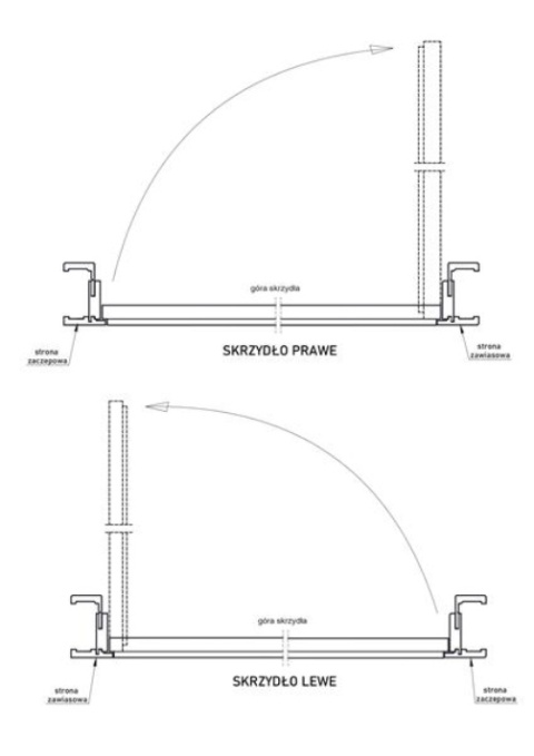 Skrzydło Bezprzylgowe/ Rewersyjne MODERNO Vertes RÓŻNE KOLORY