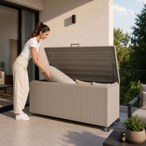 Skrzynia Ogrodowa Aluminiowa Mirador Premium V 1099 L Grau Trwała i Wodoodporna