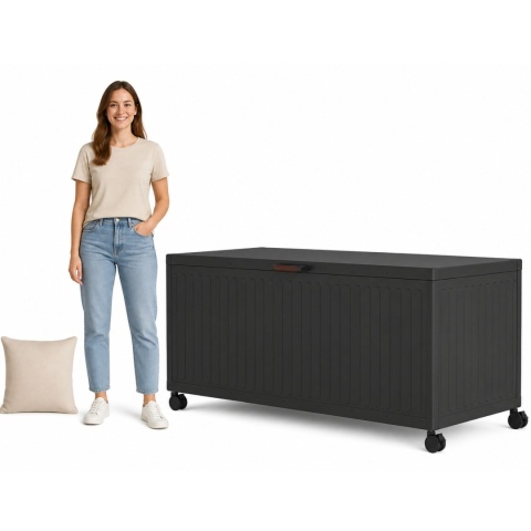 Skrzynia Ogrodowa Aluminiowa Mirador Premium V 829 L Antracyt Trwała i Wodoodporna