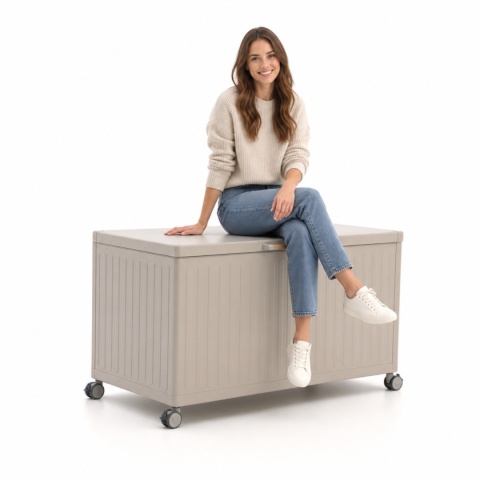 Skrzynia Ogrodowa Aluminiowa Mirador Premium V 662 L Grau Trwała i Wodoodporna