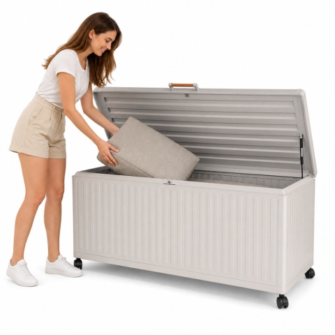 Skrzynia Ogrodowa Aluminiowa Mirador Premium V 829 L Grau Trwała i Wodoodporna