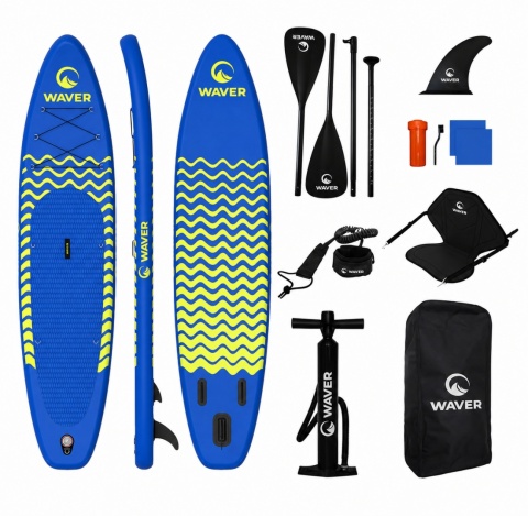 DESKA SUP 350CM POMPOWANA STAND UP PADDLE ZESTAW WIOSŁO SIEDZISKO AKCESORIA