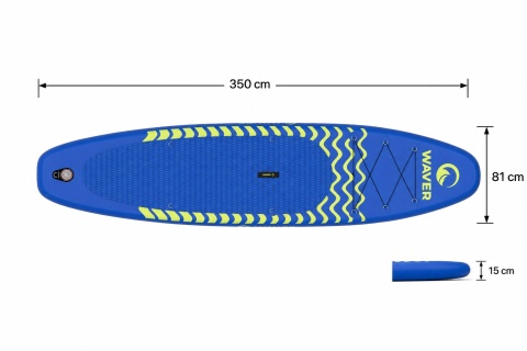 DESKA SUP 350CM POMPOWANA STAND UP PADDLE ZESTAW WIOSŁO SIEDZISKO AKCESORIA