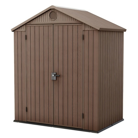 Domek narzędziowy Darwin 6x6 brązowy z podłogą 190x183 cm Kompozyt