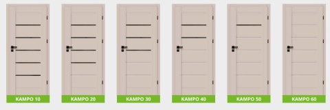 Drzwi Kampo Bezprzylgowe H200 | Różne kolory | Ościeżnica opcja | Solidne | Ramowe