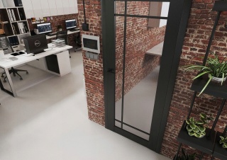Drzwi Bezprzylgowe LOFT 30 Voster H200 | Różne kolory | Ościeżnica opcja | Szyba przeźroczysta szpros