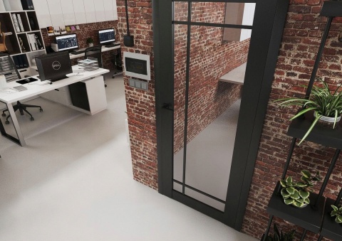 Drzwi Bezprzylgowe LOFT 30 Voster H200 | Różne kolory | Ościeżnica opcja | Szyba przeźroczysta szpros