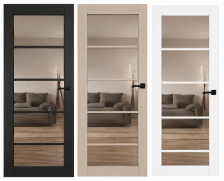 Drzwi Bezprzylgowe LOFT 80 Voster H200 | Różne kolory | Ościeżnica opcja | Szyba przeźroczysta