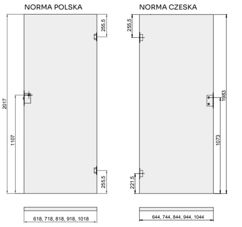 Drzwi Szklane Bezprzylgowe LOFT 30 z Ościeżnicą Regulowaną |Różne kolory
