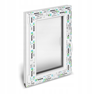 Okno PCV Plastikowe Typowe 2 Szybowe Białe 865 x 1435