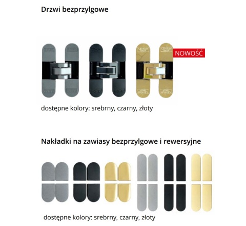Ościeżnica Bezprzylgowa Zakresy Kolory Voster
