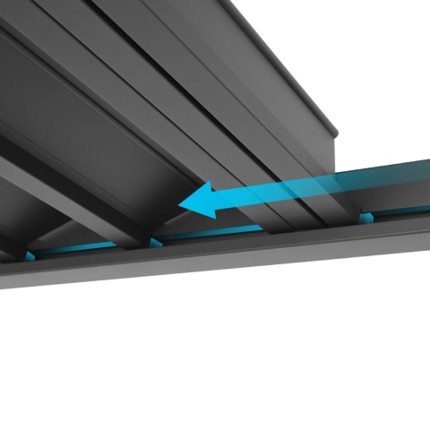 Pergola Tarasowa Deluxe 111 ORIGAMI 3 x 4 m Aluminiowa z Przesuwnymi Lamelami Antracyt