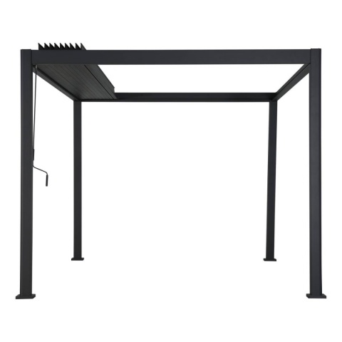 Pergola Tarasowa Deluxe 111 ORIGAMI 3 x 4 m Aluminiowa z Przesuwnymi Lamelami Antracyt