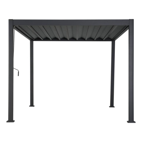 Pergola Tarasowa Deluxe 111 ORIGAMI 3 x 4 m Aluminiowa z Przesuwnymi Lamelami Antracyt