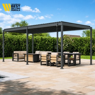 Pergola Wolnostojąca Ogrodowa MIRADOR Solid 80 - 3 x 5 m Antracyt Nordvic BESTSELLER