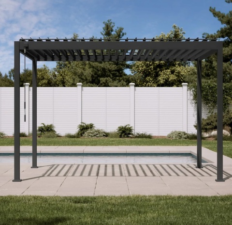 Pergola aluminiowa 3 x 3,6m wolnostojąca tarasowa MIRADOR Basic 88 Antracyt