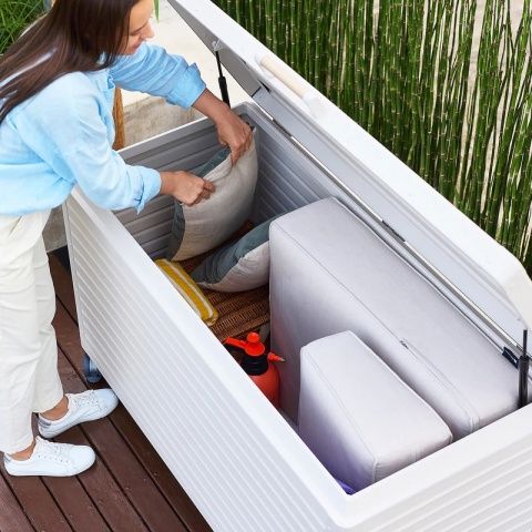 Skrzynia Ogrodowa Aluminiowa Mirador Premium H 662 L Grau Trwała i Wodoodporna