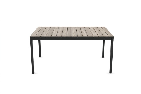 Stół Ogrodowy Jadalniany na Taras DECO PORTO NOVA 160 Black + Storm Grey - Tworzywo sztuczne