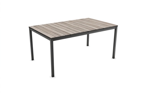 Stół Ogrodowy Jadalniany na Taras DECO PORTO NOVA 160 Black + Storm Grey - Tworzywo sztuczne