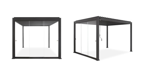 Szklane Drzwi Przesuwne 3m do pergoli Mirador Deluxe i Premium 111