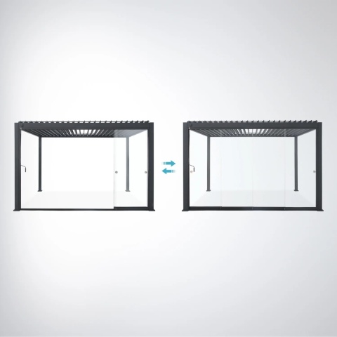 Szklane Drzwi Przesuwne 3m do pergoli Mirador Deluxe i Premium 111