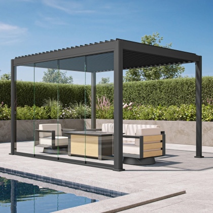 Glass Sliding Door 4m for Mirador Deluxe and Premium 111 pergola