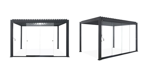 Szklane Drzwi Przesuwne 4m do pergoli Mirador Deluxe i Premium 111