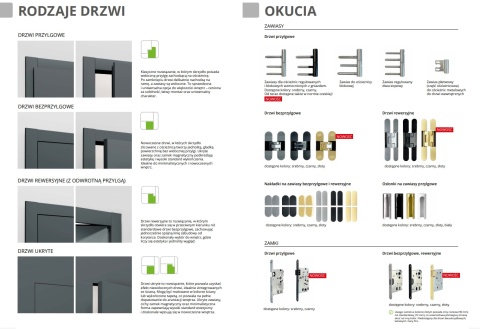 Drzwi Rewersyjne Moderno 10 z Ościeżnicą Regulowaną | Różne Kolory | Lacobel Czarny | Odwrotna przylga