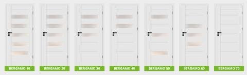 Drzwi Bergamo Bezprzylgowe Ramowe | Z ościeżnicą | Różne kolory | Wewnętrzne | Modele