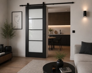Drzwi Przesuwne LOFT 40 Szklone Szpros z Systemem Przesuwnym