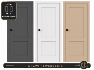 Drzwi Rewersyjne Rumba H200 | Różne kolory | z Ościeżnicą Regulowaną | Solidne | Ramowe | Odwrotna przylga