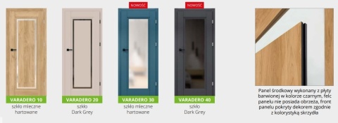Drzwi Rewersyjne Varadero H200 | Różne kolory | z Ościeżnicą Regulowaną | Solidne | Ramowe | Odwrotna przylga