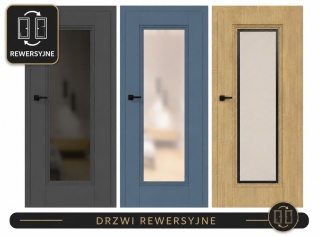 Drzwi Rewersyjne Varadero H200 | Różne kolory | z Ościeżnicą Regulowaną | Solidne | Ramowe | Odwrotna przylga