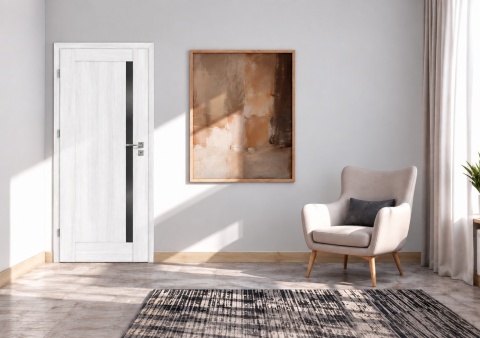 Drzwi Linea Płytowe Białe Eco | z ościeżnicą opcja Basic+