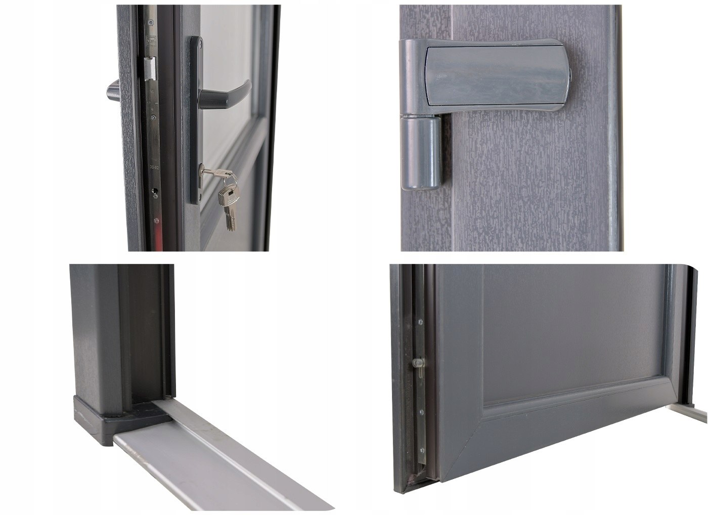Drzwi PCV Zewnętrzne Antracyt 90 x 200 Szyba/Panel Marka inna